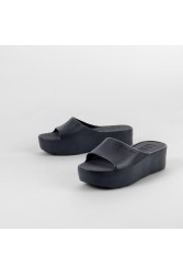 LEMON JELLY Sunny 01 Vegan black platformas slides Μαύρες πλατφόρμες