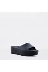 LEMON JELLY Sunny 01 Vegan black platformas slides Μαύρες πλατφόρμες