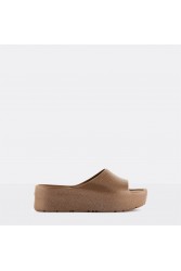 LEMON JELLY Fiorella 04 Vegan metallic brown slides Καφέ πλατφόρμες
