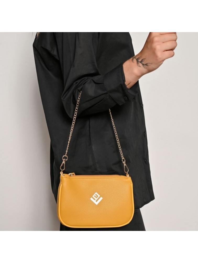LOVELY HANDMADE Caldera Small Asti Bag Mustard Μουσταρδί Γυναικεία Τσάντα Ώμου
