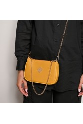 LOVELY HANDMADE Caldera Small Asti Bag Mustard Μουσταρδί Γυναικεία Τσάντα Ώμου