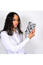 LOVELY HANDMADE Breloque Purse Rinella Grey Γκρι γυναικείο πορτοφόλι