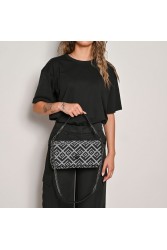 LOVELY HANDMADE Adele Rinella Bag Black Μαύρη γυναικεία τσάντα ώμου