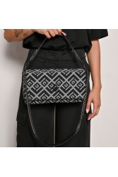 LOVELY HANDMADE Adele Rinella Bag Black Μαύρη γυναικεία τσάντα ώμου