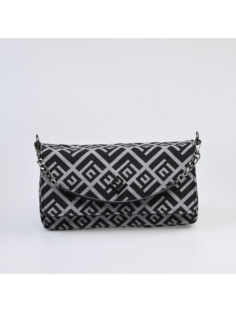 LOVELY HANDMADE Adele Rinella Bag Black Μαύρη γυναικεία τσάντα ώμου