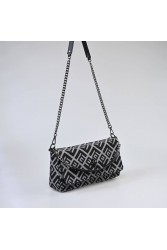 LOVELY HANDMADE Adele Rinella Bag Black Μαύρη γυναικεία τσάντα ώμου