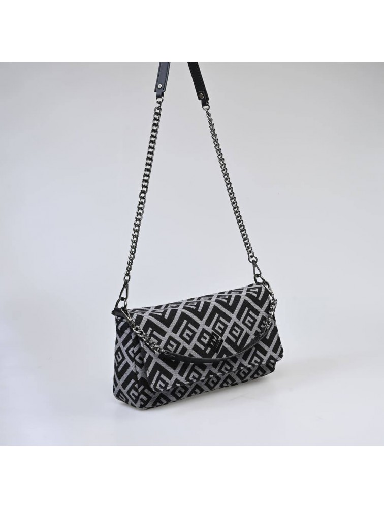 LOVELY HANDMADE Adele Rinella Bag Black Μαύρη γυναικεία τσάντα ώμου