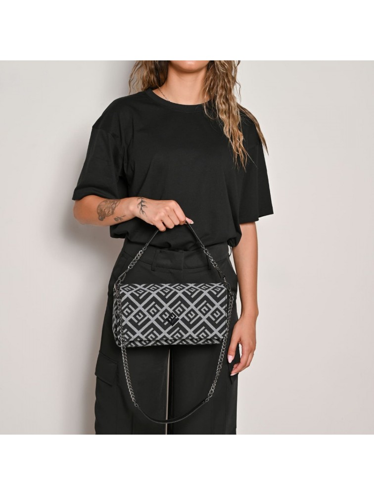 LOVELY HANDMADE Adele Rinella Bag Black Μαύρη γυναικεία τσάντα ώμου