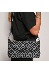 LOVELY HANDMADE Adele Rinella Bag Black Μαύρη γυναικεία τσάντα ώμου