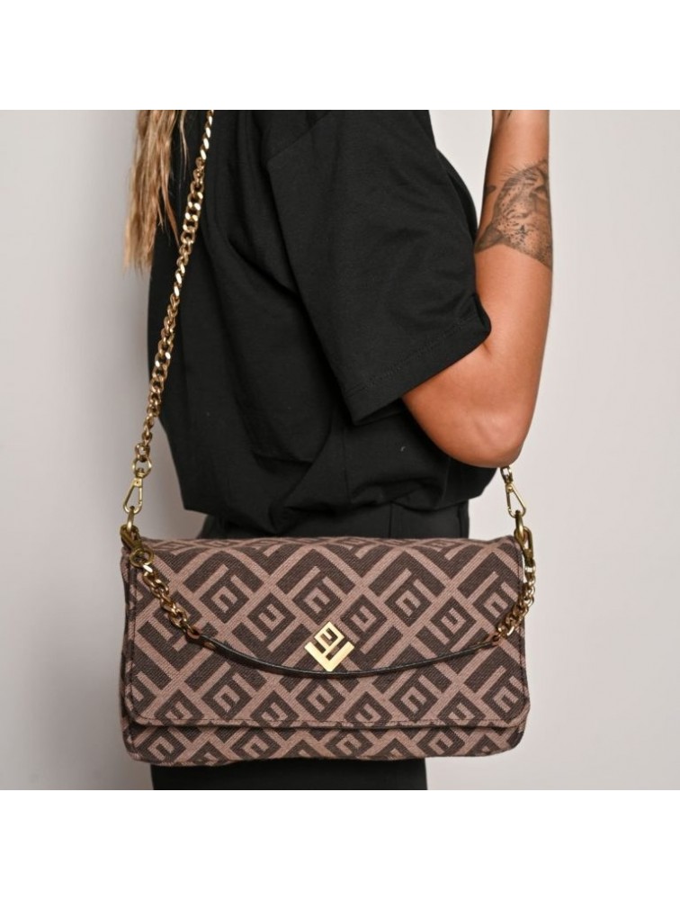LOVELY HANDMADE Adele Rinella Bag Brown Καφέ γυναικεία τσάντα ώμου