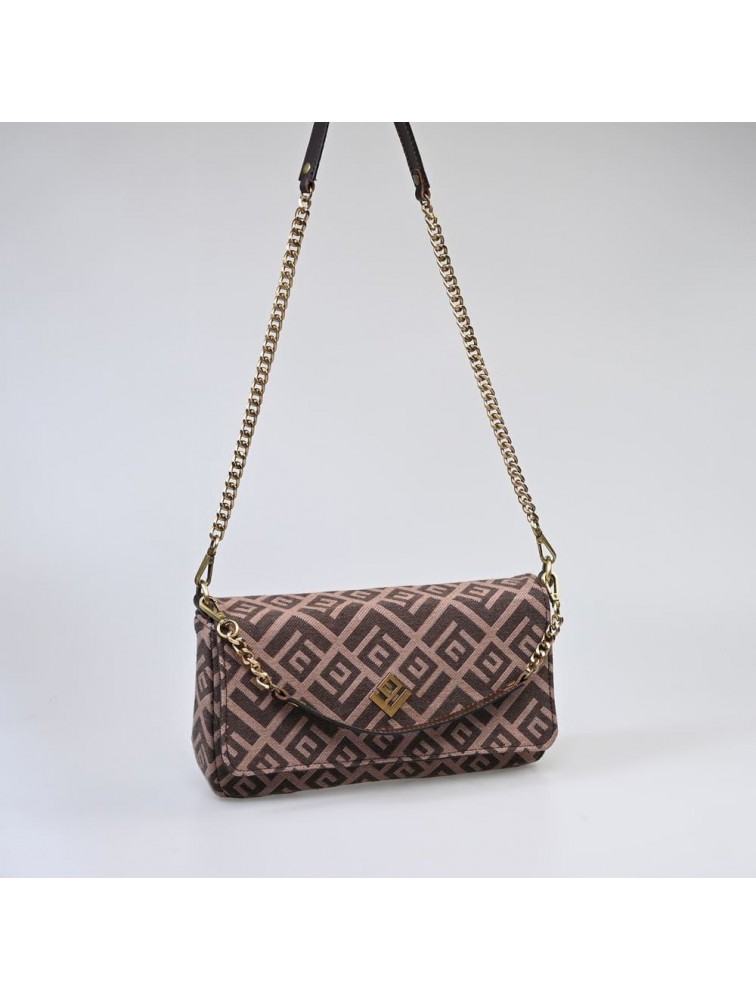 LOVELY HANDMADE Adele Rinella Bag Brown Καφέ γυναικεία τσάντα ώμου