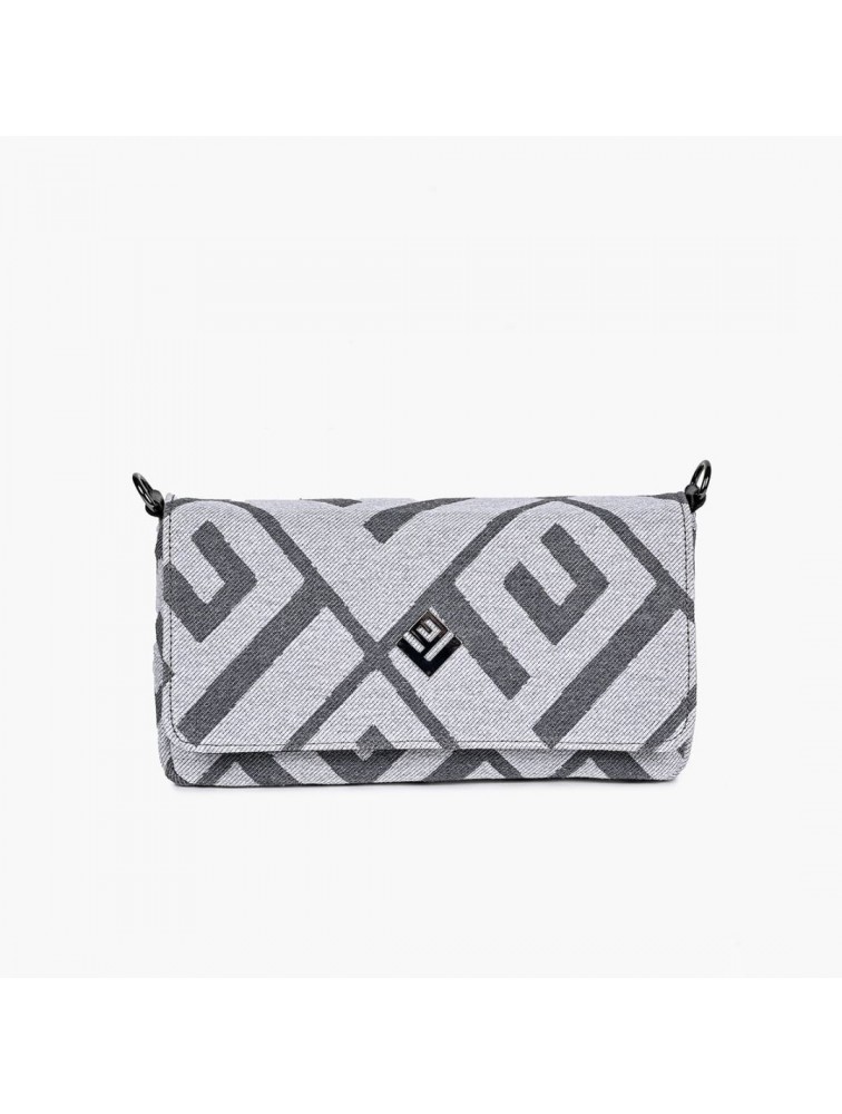 LOVELY HANDMADE Adele Rinella Bag Grey Γκρι γυναικεία τσάντα ώμου