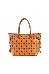 LOVELY HANDMADE Annette Large Signature Bag Καφέ γυναικεία τσάντα