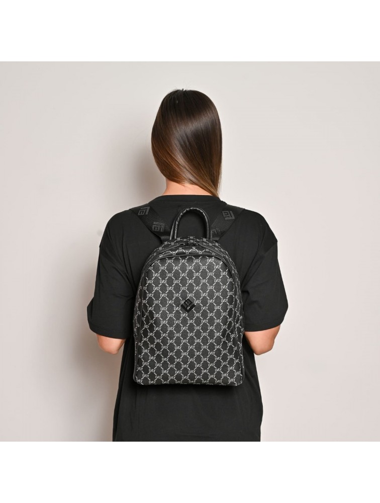 LOVELY HANDMADE Basic Simple Mosaic Bag Black Μαύρη τσάντα ώμου