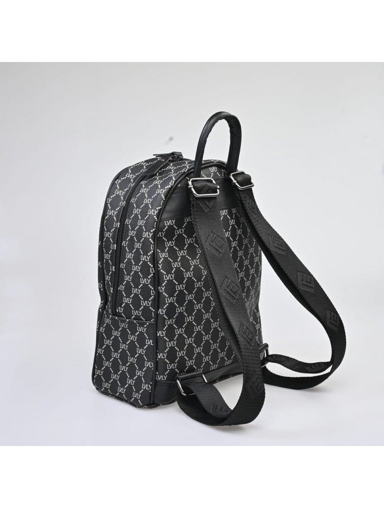 LOVELY HANDMADE Basic Simple Mosaic Bag Black Μαύρη τσάντα ώμου