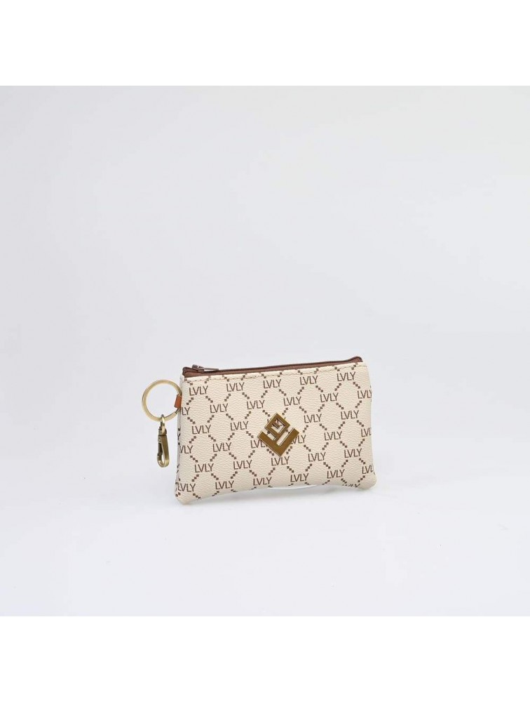LOVELY HANDMADE Breloque Purse Mosaic Beige Μπεζ γυναικείο πορτοφόλι