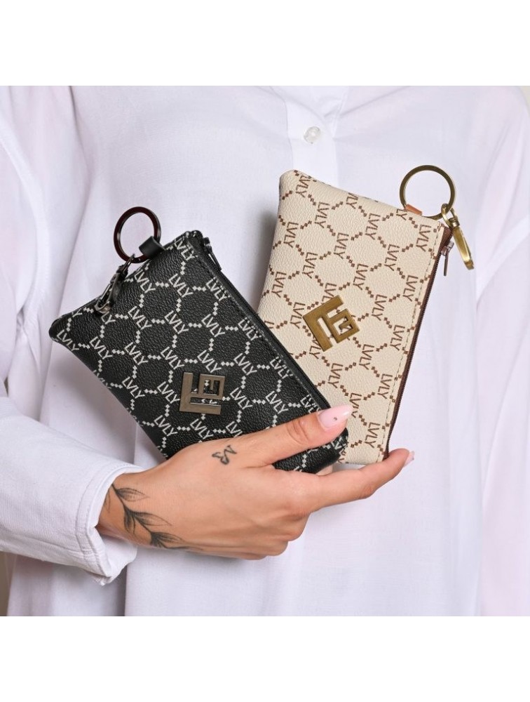 LOVELY HANDMADE Breloque Purse Mosaic Beige Μπεζ γυναικείο πορτοφόλι