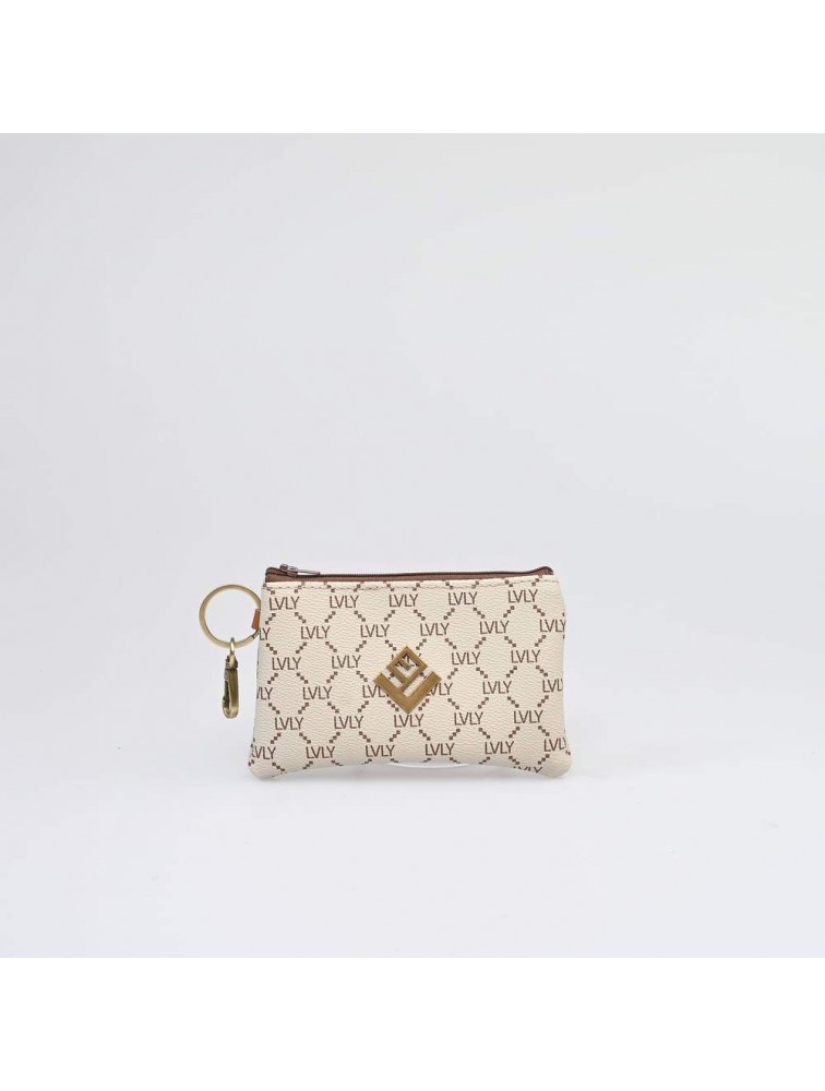 LOVELY HANDMADE Breloque Purse Mosaic Beige Μπεζ γυναικείο πορτοφόλι