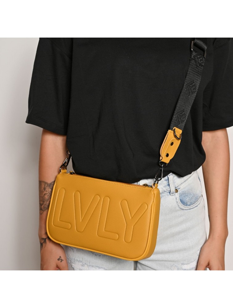 LOVELY HANDMADE Caldera Large Adora Bag Mustard Μουσταρδί γυναικεία τσάντα ώμου