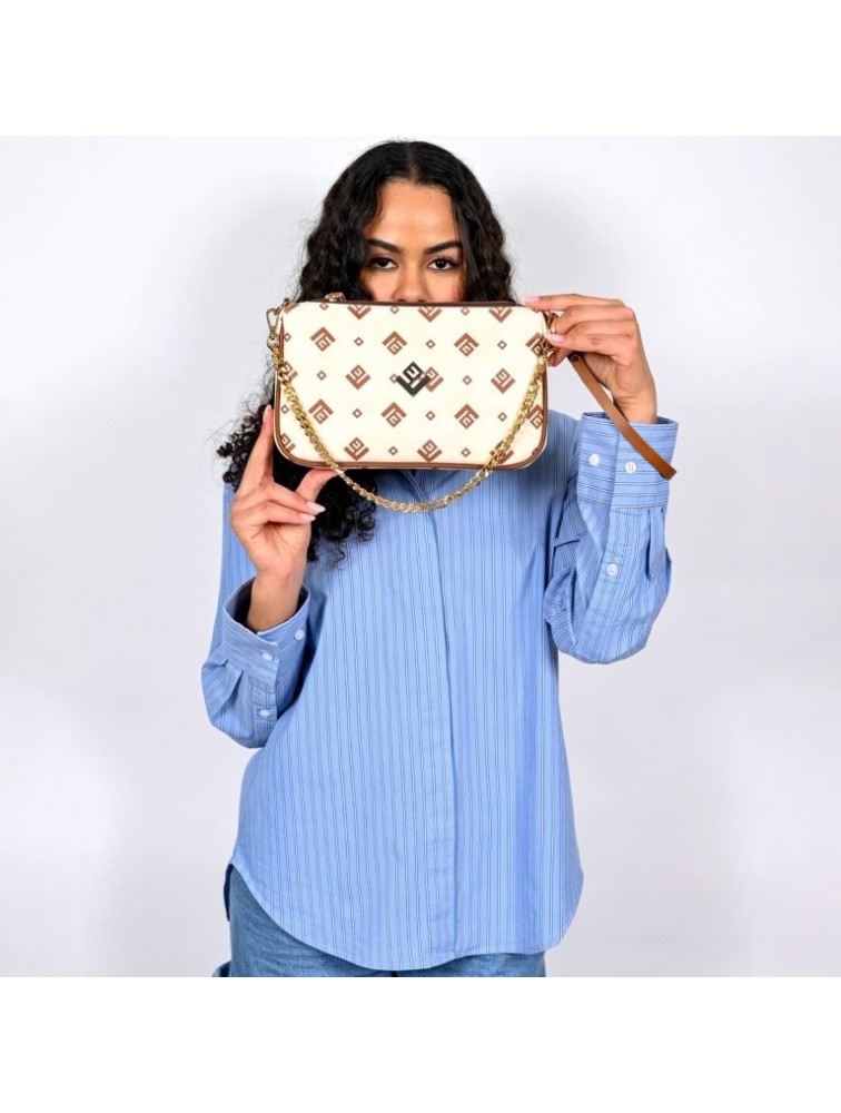 LOVELY HANDMADE Caldera Large Signature Bag | Μπεζ
