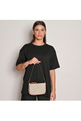 LOVELY HANDMADE Caldera Small Mosaic Bag Beige Μπεζ γυναικεία τσάντα ώμου