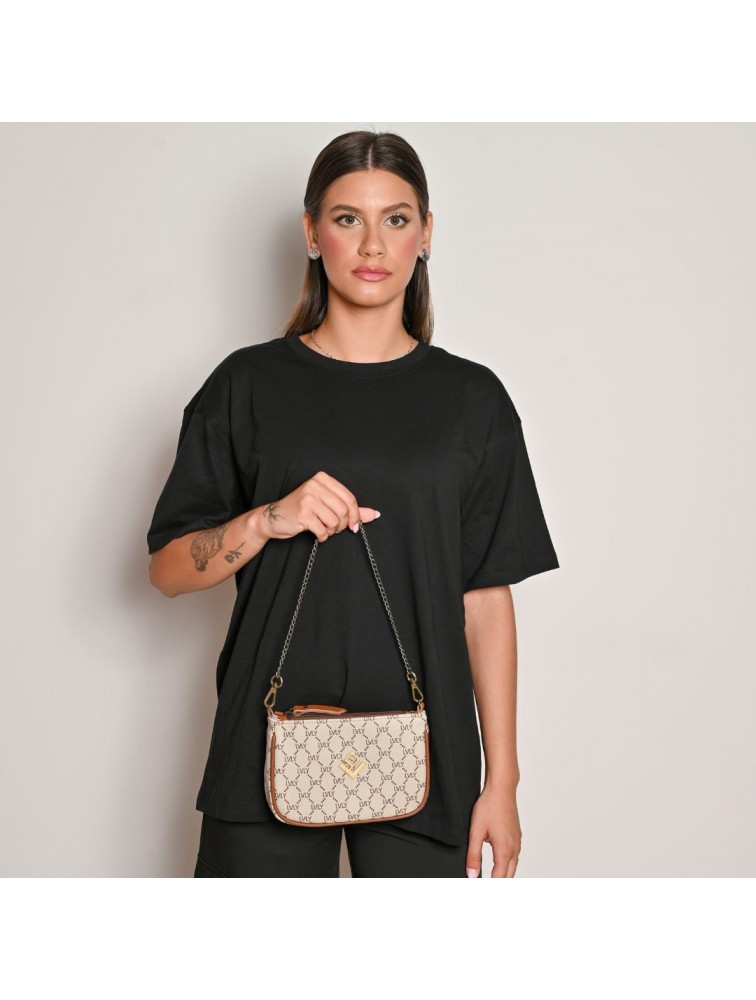 LOVELY HANDMADE Caldera Small Mosaic Bag Beige Μπεζ γυναικεία τσάντα ώμου