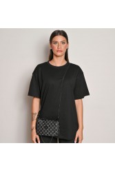 LOVELY HANDMADE Caldera Small Mosaic Bag Black Μαύρη γυναικεία τσάντα ώμου
