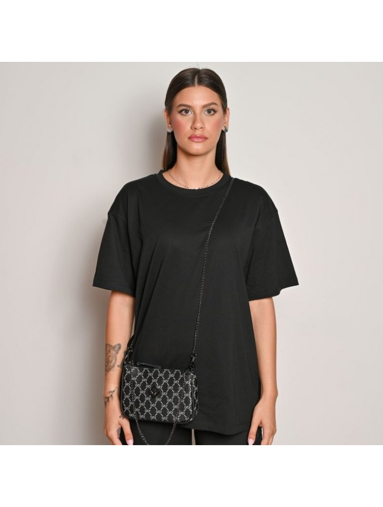 LOVELY HANDMADE Caldera Small Mosaic Bag Black Μαύρη γυναικεία τσάντα ώμου