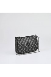 LOVELY HANDMADE Caldera Small Mosaic Bag Black Μαύρη γυναικεία τσάντα ώμου