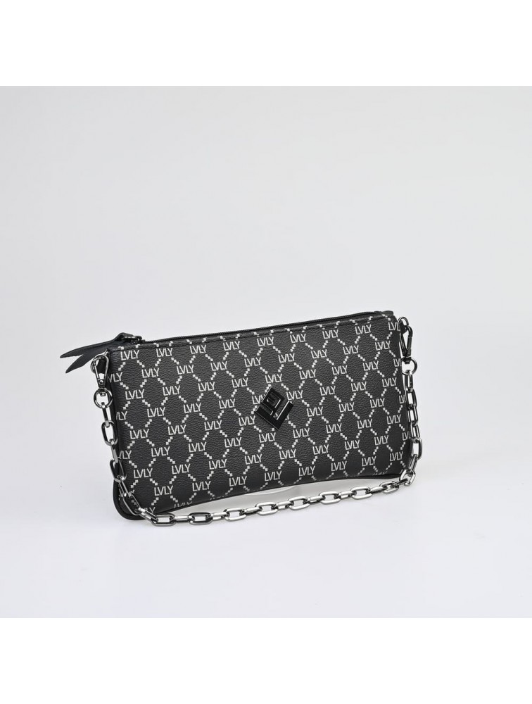 LOVELY HANDMADE Hespera Mosaic Bag Black Μαύρη Γυναικεία Τσάντα Ώμου