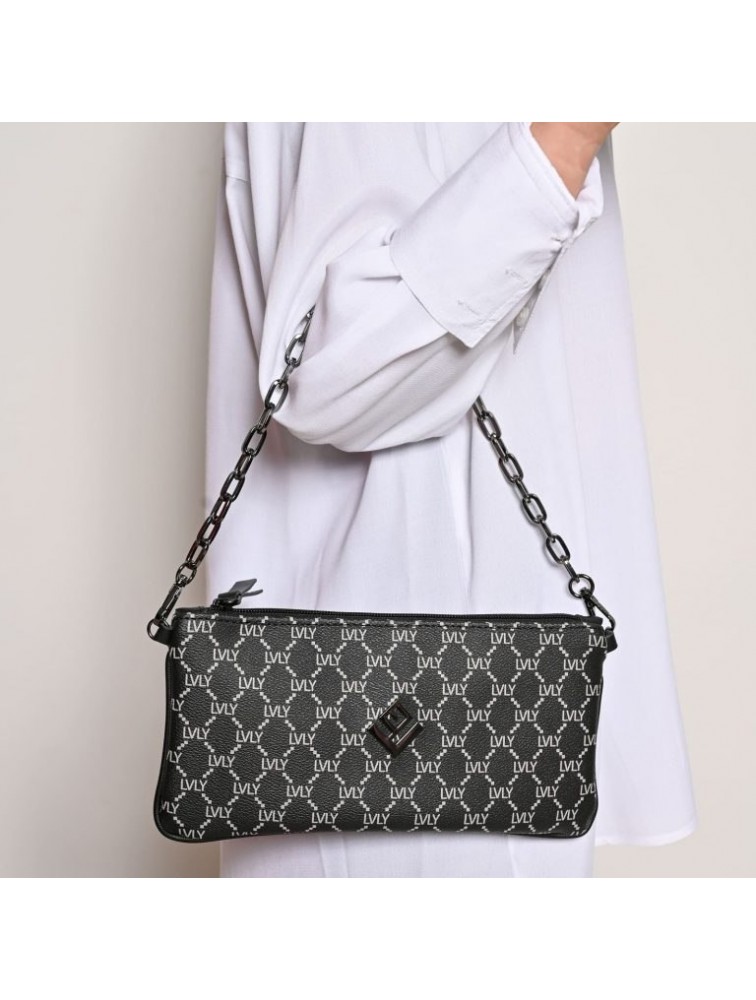 LOVELY HANDMADE Hespera Mosaic Bag Black Μαύρη Γυναικεία Τσάντα Ώμου