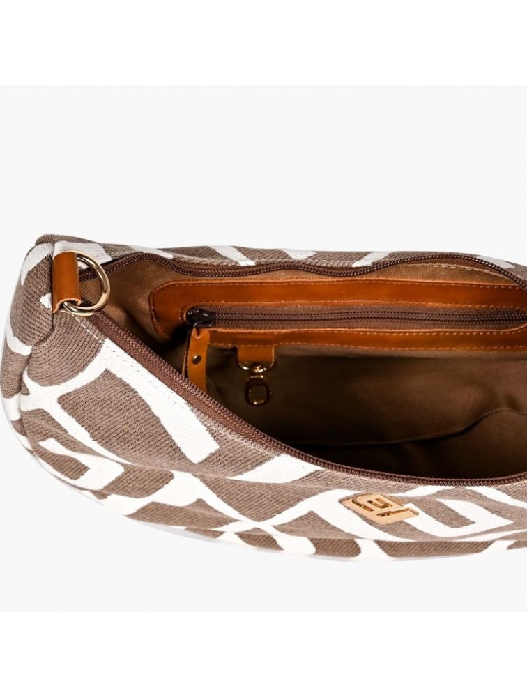 LOVELY HANDMADE Luna Rinella Bag Brown Καφέ γυναικεία τσάντα ώμου