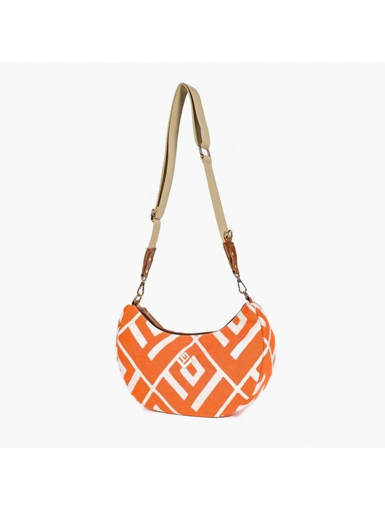 LOVELY HANDMADE Luna Rinella Bag Orange Πορτοκαλί γυναικεία τσάντα ώμου