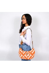 LOVELY HANDMADE Luna Rinella Bag Orange Πορτοκαλί γυναικεία τσάντα ώμου