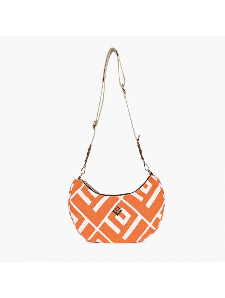 LOVELY HANDMADE Luna Rinella Bag Orange Πορτοκαλί γυναικεία τσάντα ώμου