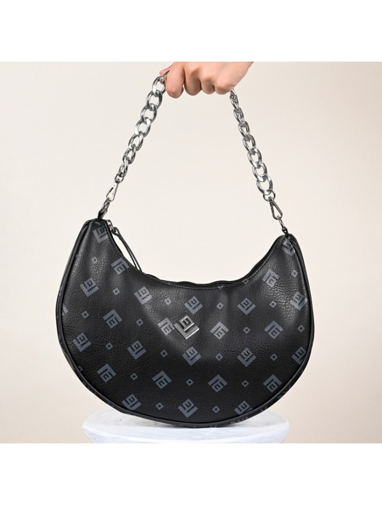 LOVELY HANDMADE Luna Signature Bag | Μαύρο