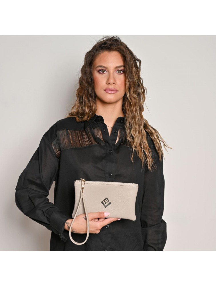 LOVELY HANDMADE Purse Asti Ecru Εκρού γυναικείο πορτοφόλι