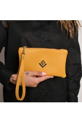 LOVELY HANDMADE Purse Asti Mustard Μουσταρδί γυναικείο πορτοφόλι