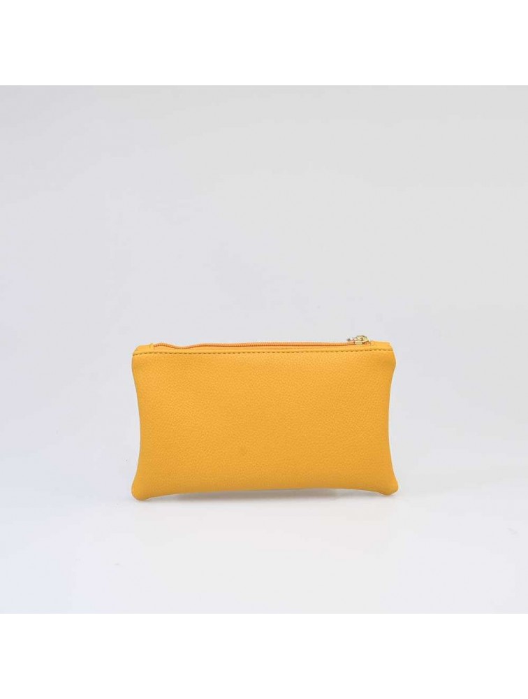 LOVELY HANDMADE Purse Asti Mustard Μουσταρδί γυναικείο πορτοφόλι