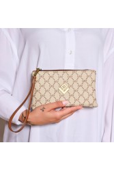 LOVELY HANDMADE Purse Mosaic Beige Γυναικείο πορτοφόλι Μπεζ
