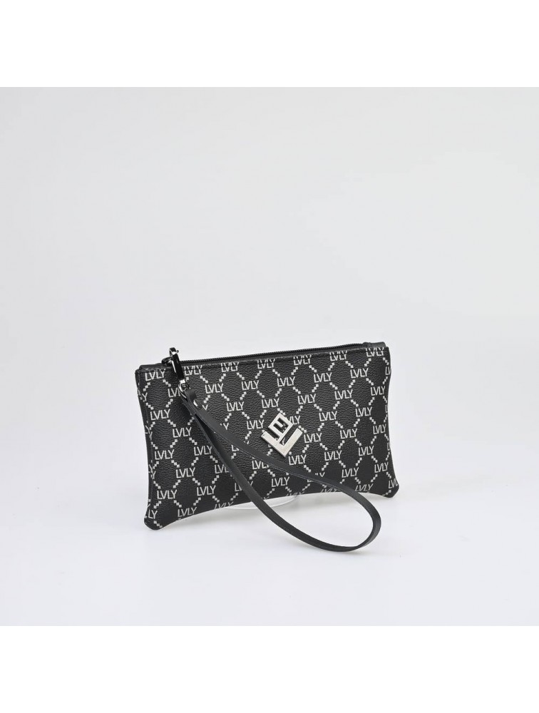 LOVELY HANDMADE Purse Mosaic Black Γυναικείο πορτοφόλι Μαύρο