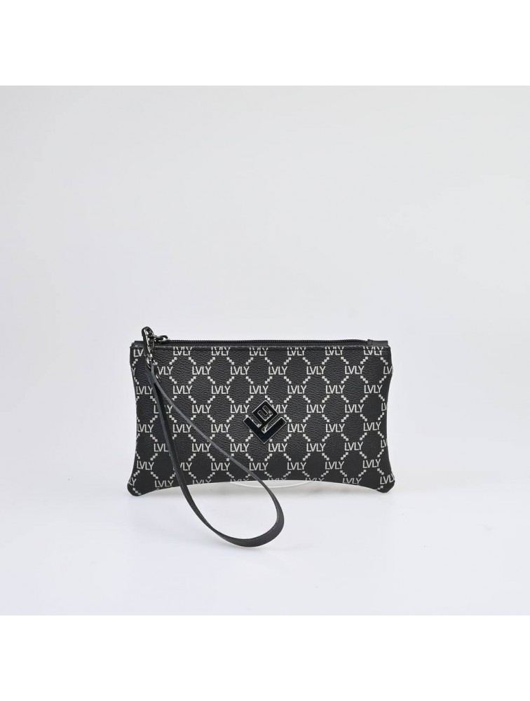 LOVELY HANDMADE Purse Mosaic Black Γυναικείο πορτοφόλι Μαύρο