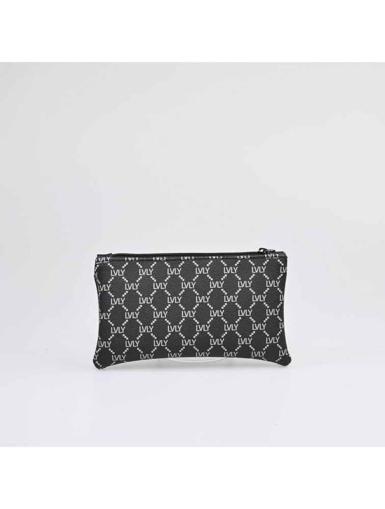 LOVELY HANDMADE Purse Mosaic Black Γυναικείο πορτοφόλι Μαύρο