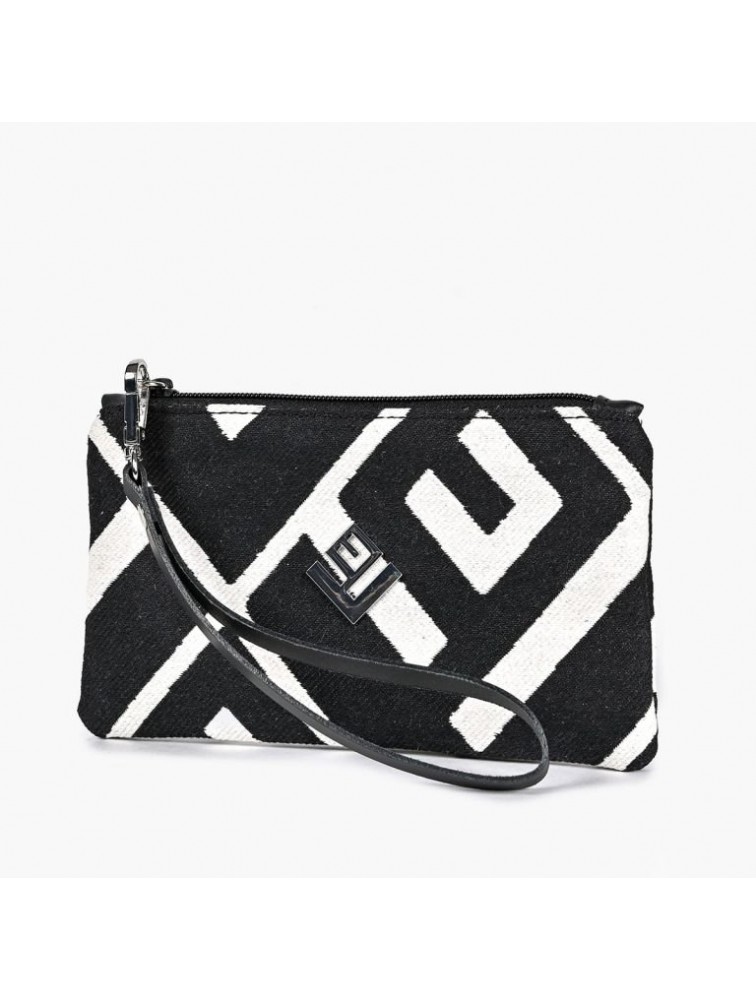 LOVELY HANDMADE Purse Rinella Black Μαύρο γυναικείο πορτοφόλι