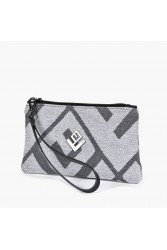 LOVELY HANDMADE Purse Rinella Grey Γκρι γυναικείο πορτοφόλι