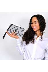 LOVELY HANDMADE Purse Rinella Grey Γκρι γυναικείο πορτοφόλι