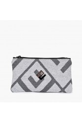 LOVELY HANDMADE Purse Rinella Grey Γκρι γυναικείο πορτοφόλι