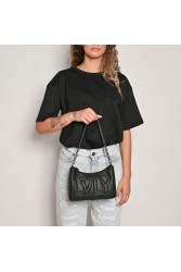 LOVELY HANDMADE Regina Adora Bag Black Μαύρη γυναικεία τσάντα ώμου