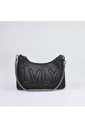 LOVELY HANDMADE Regina Adora Bag Black Μαύρη γυναικεία τσάντα ώμου