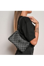 LOVELY HANDMADE Regina Mosaic Bag Black Μαύρη Γυναικεία Τσάντα Ώμου